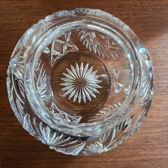 Antique cut crystal jar with sterling silver lid - Picture 3 of 8